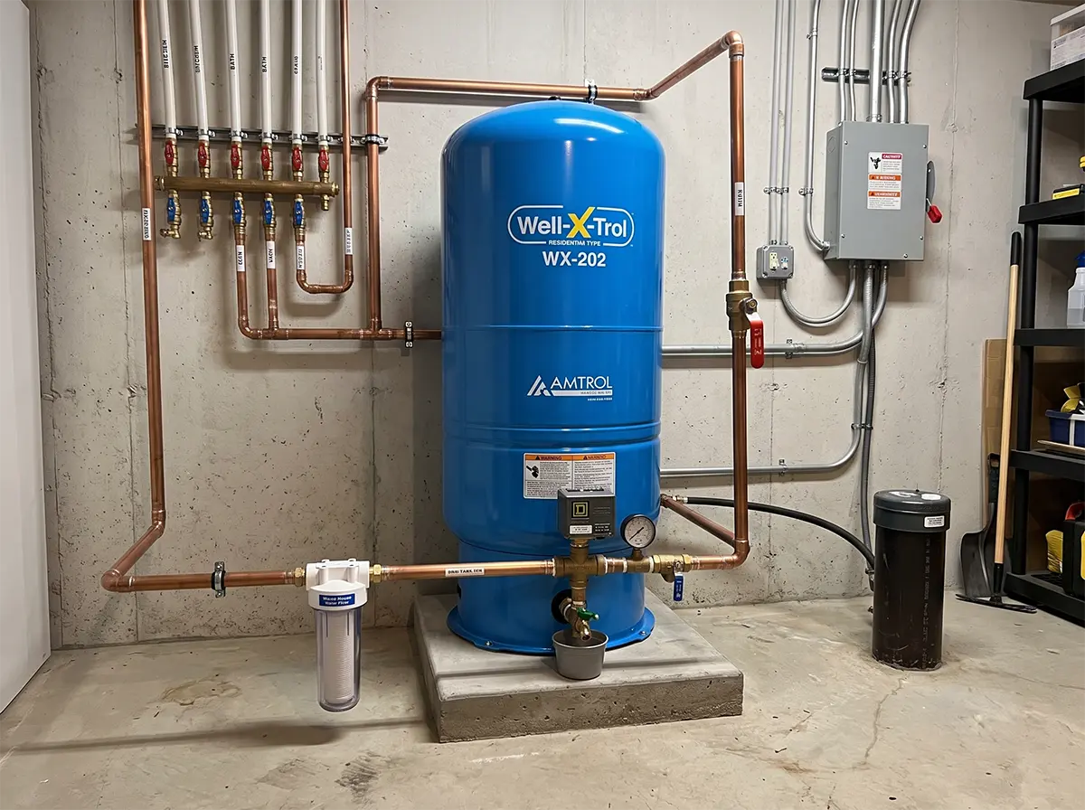 residential-basement-pressure-tank-system-installation